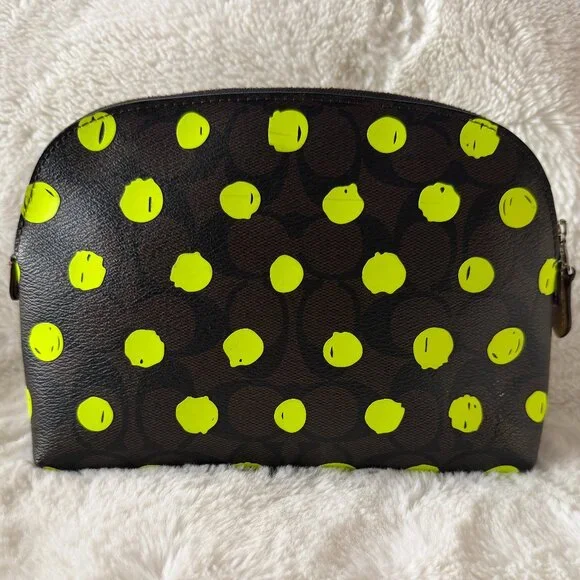 Coach Neon Dots Cosmetic Pouch/ Bag - Picture 5 of 16